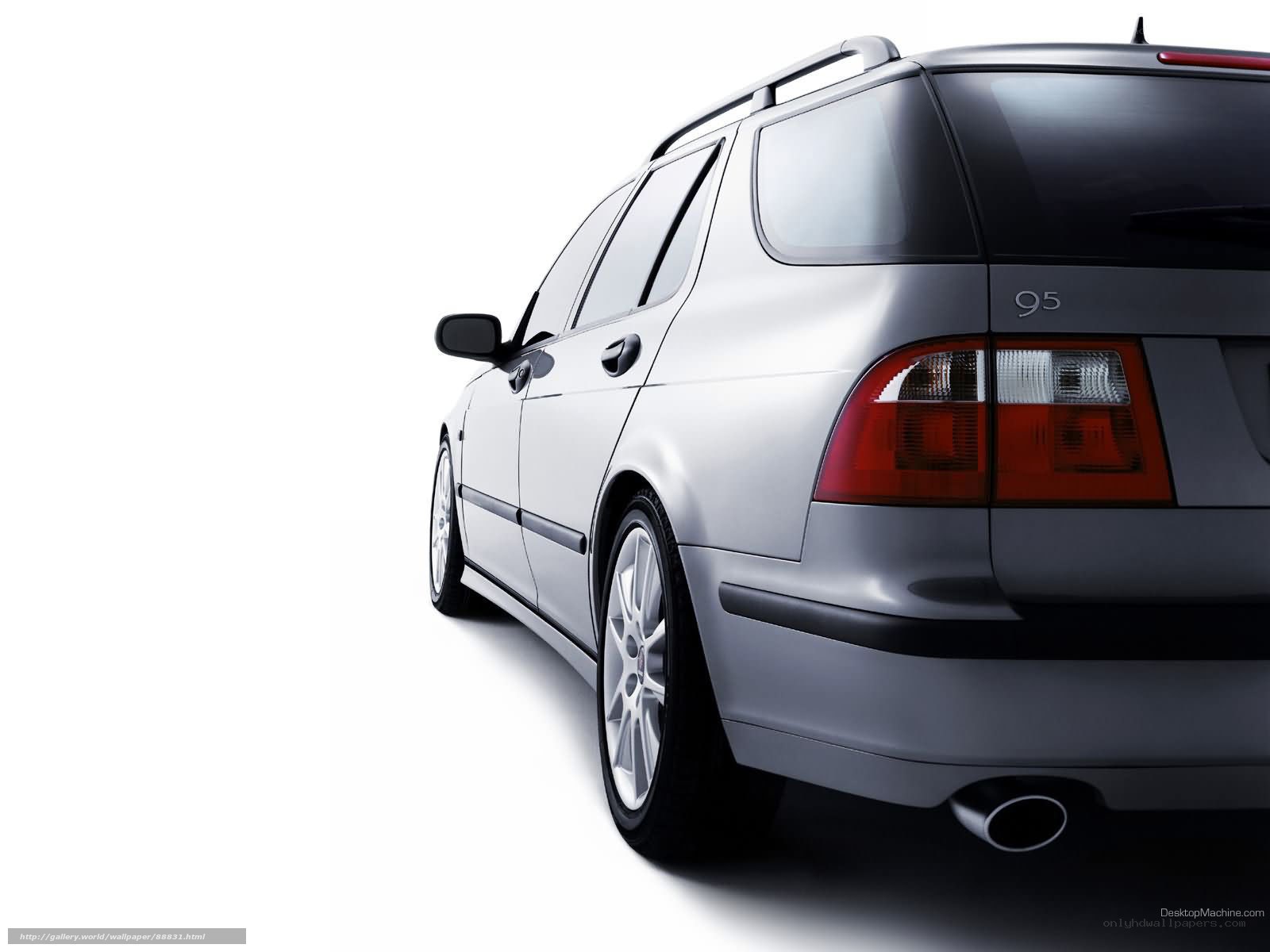 silver saab 9-5 station wagon