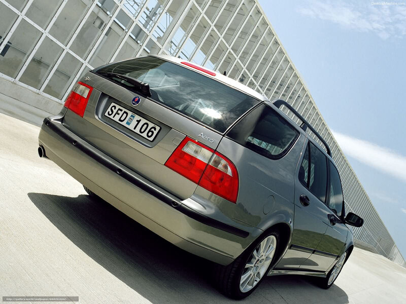 silver saab 9-5 station wagon