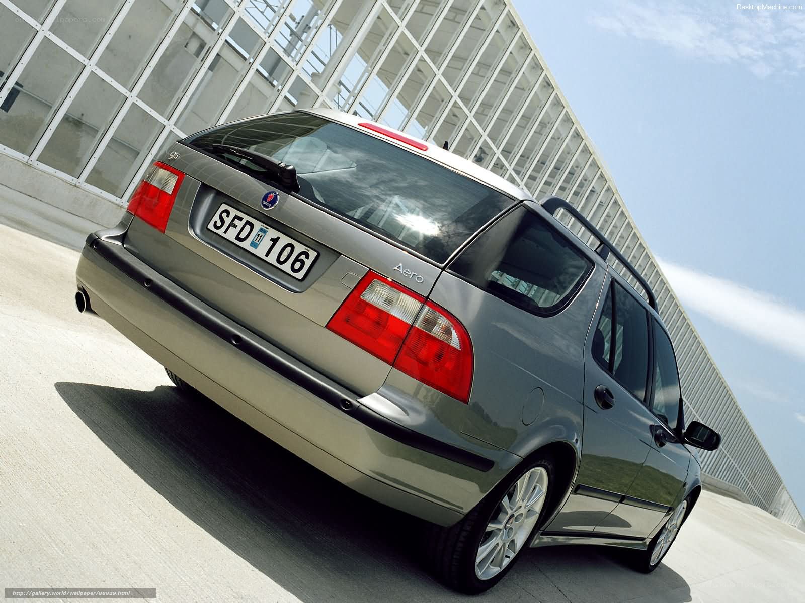 silver saab 9-5 station wagon