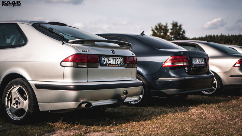 Silver Saab Cars