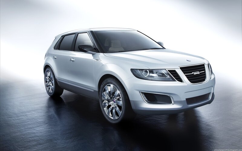 silver saab concept car