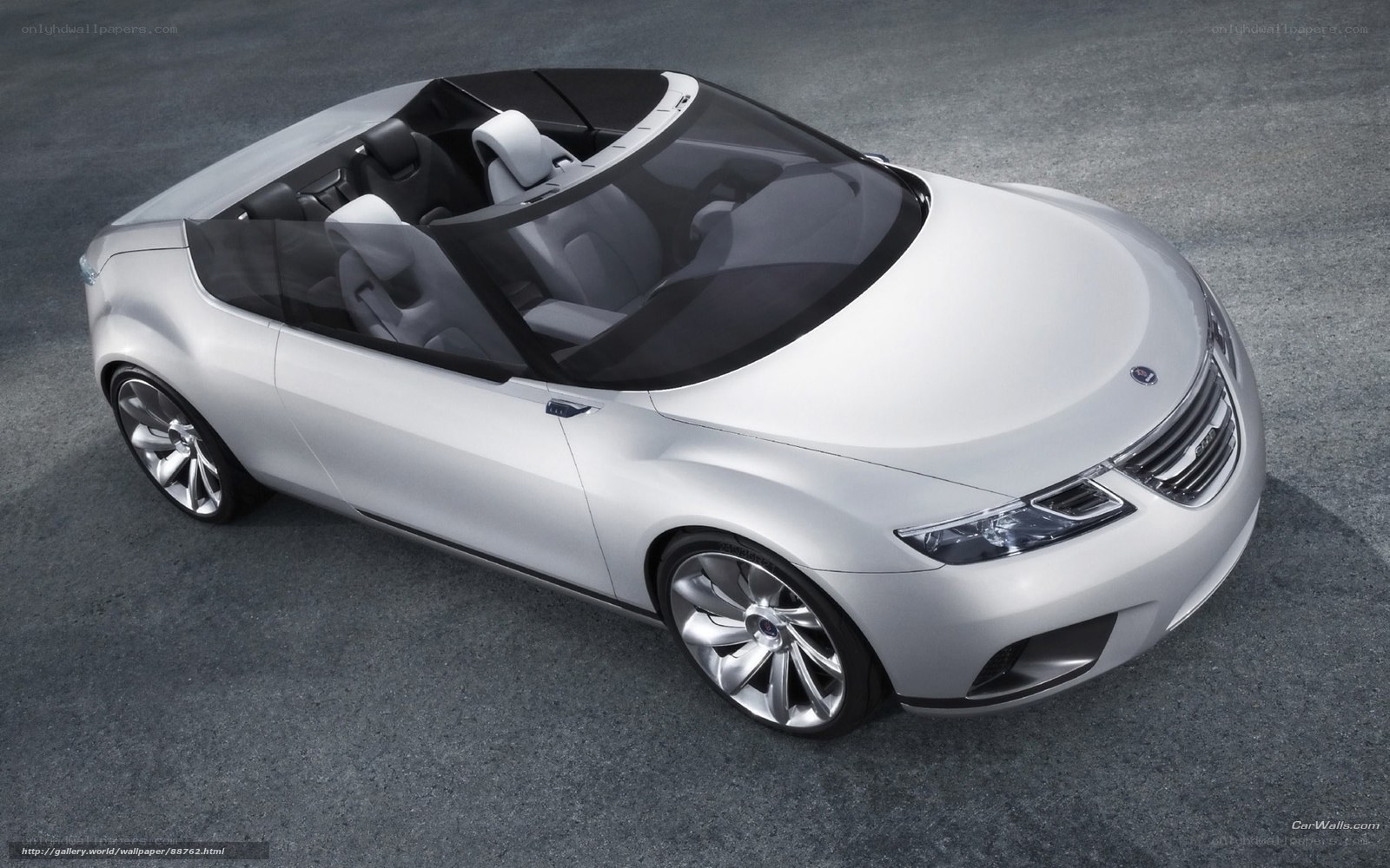 Silver Saab Concept Car