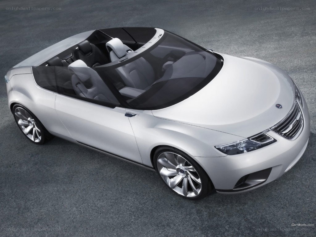 Silver Saab Concept Car