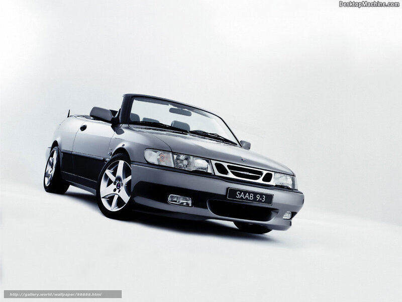 Silver Saab Convertible