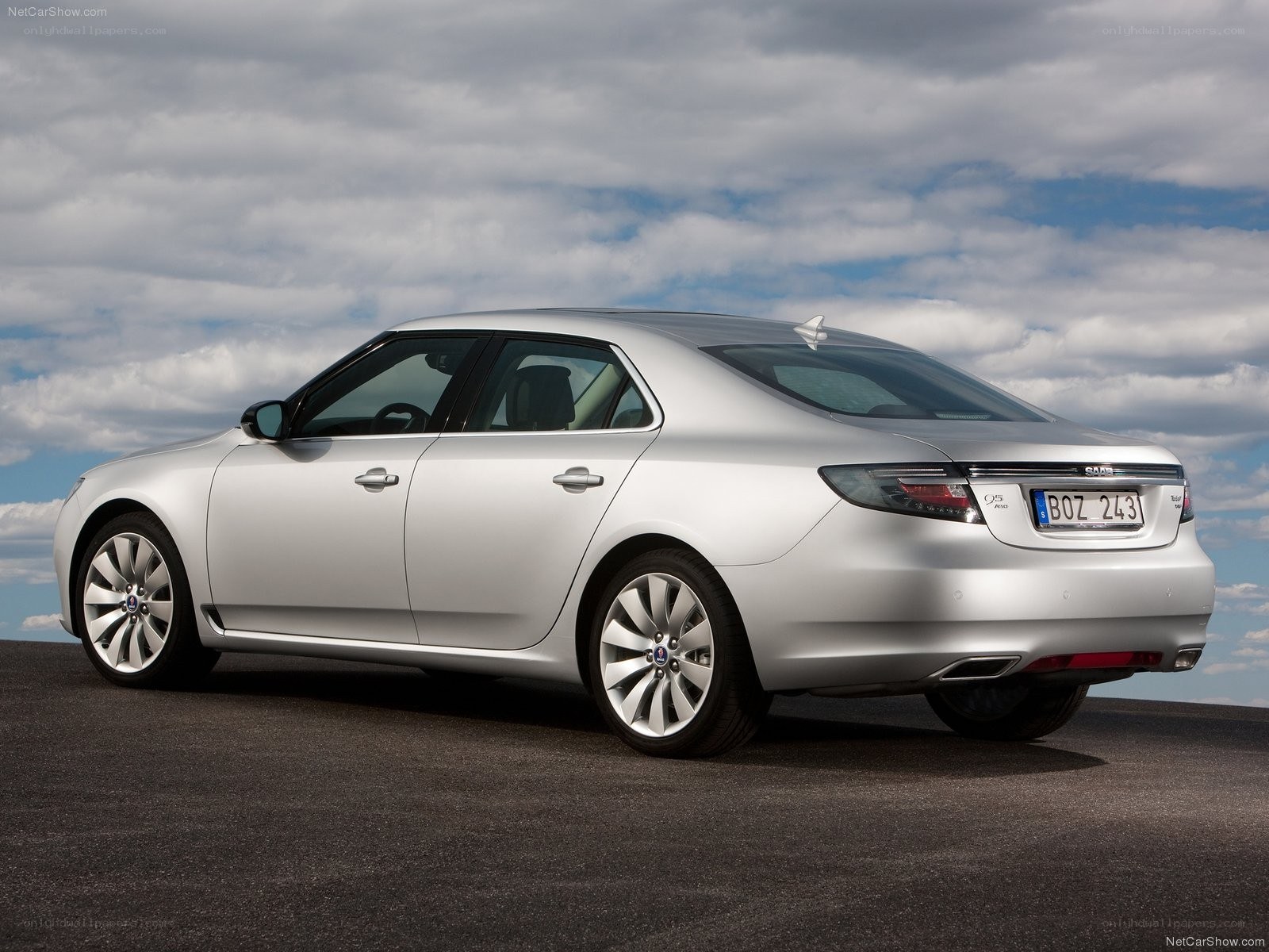 silver saab sedan