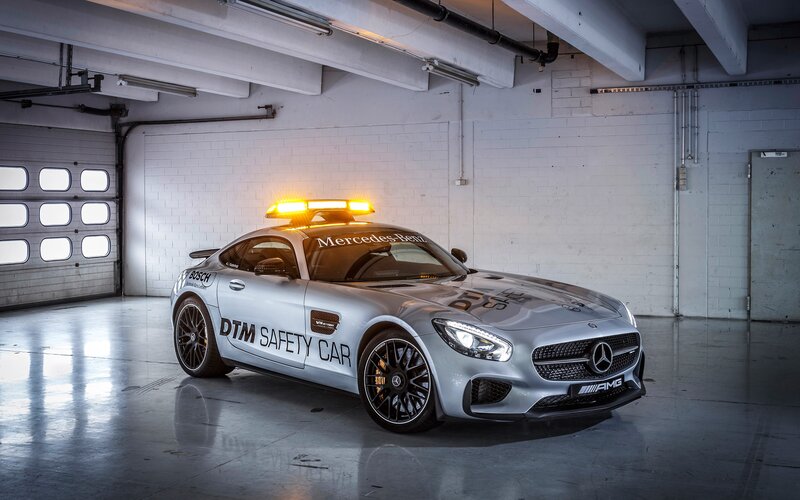 Silver Safety Car — Dramatic, Photograph, Light Bar, Garage