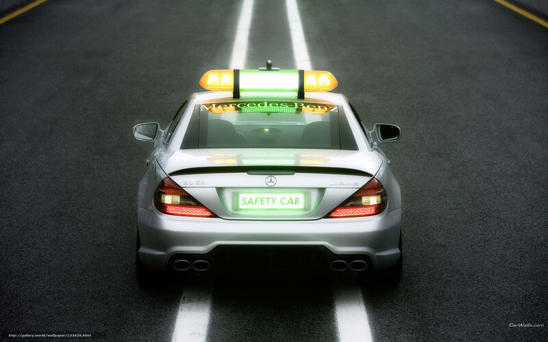 Silver Safety Car — Dramatic, Photograph, Road, Light Bar