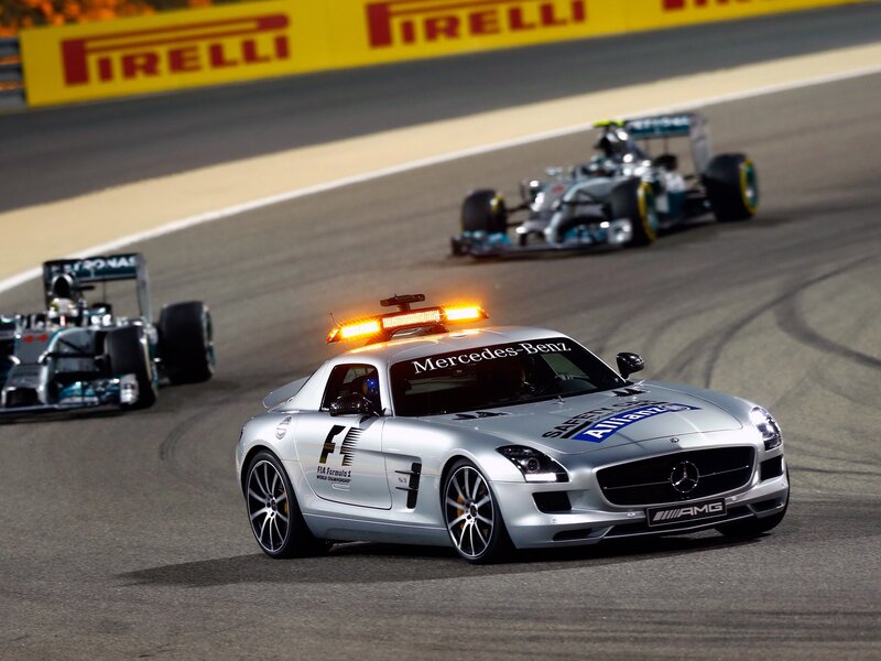 Silver Safety Car — Dynamic, Night