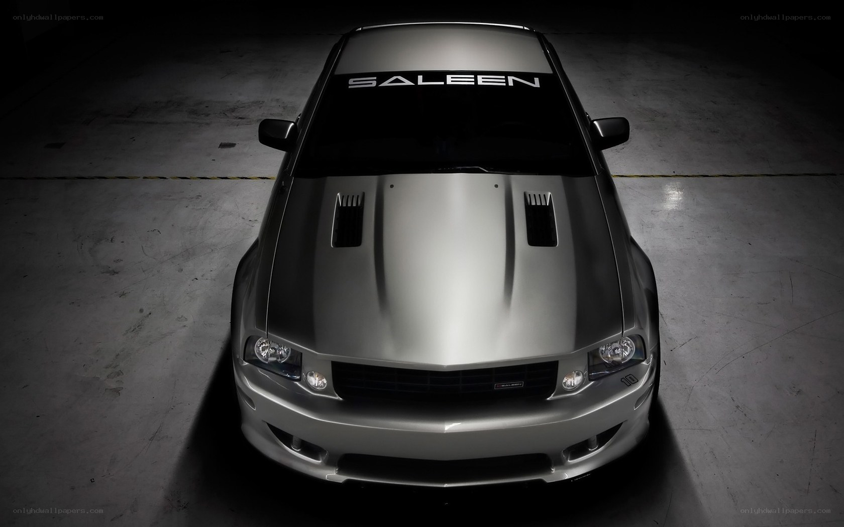 silver saleen car front view