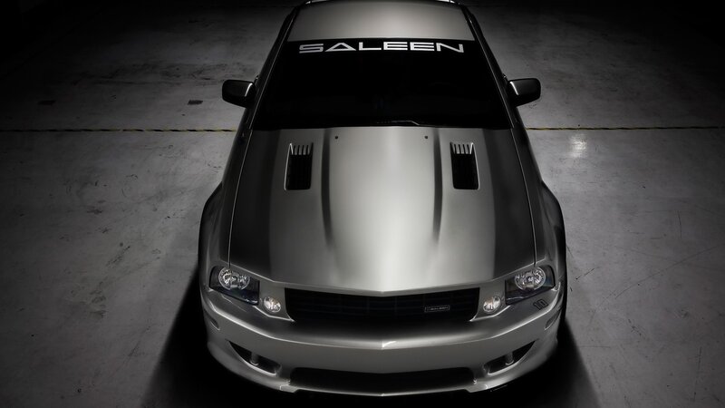 silver saleen car front view