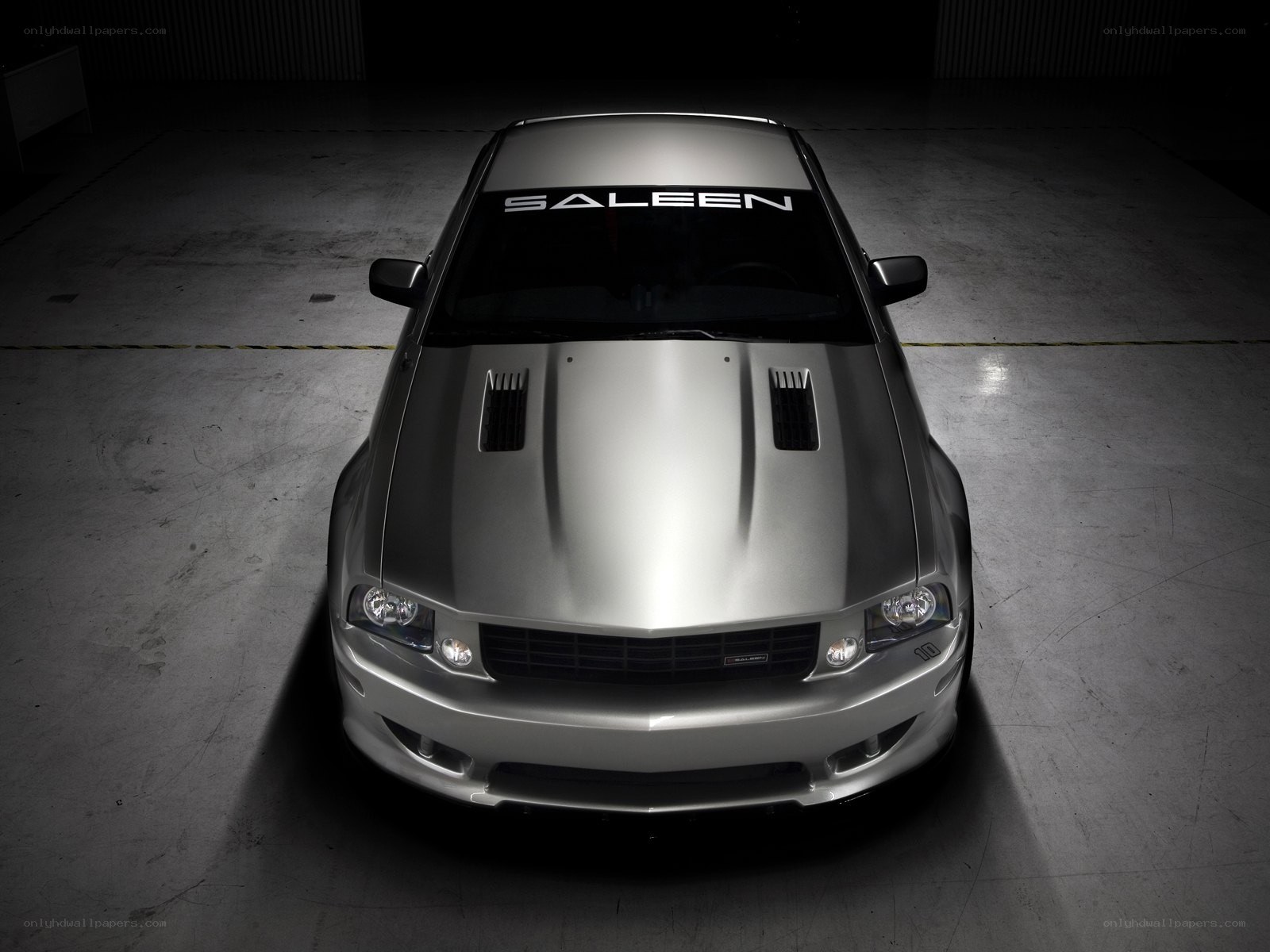 Silver Saleen car front view