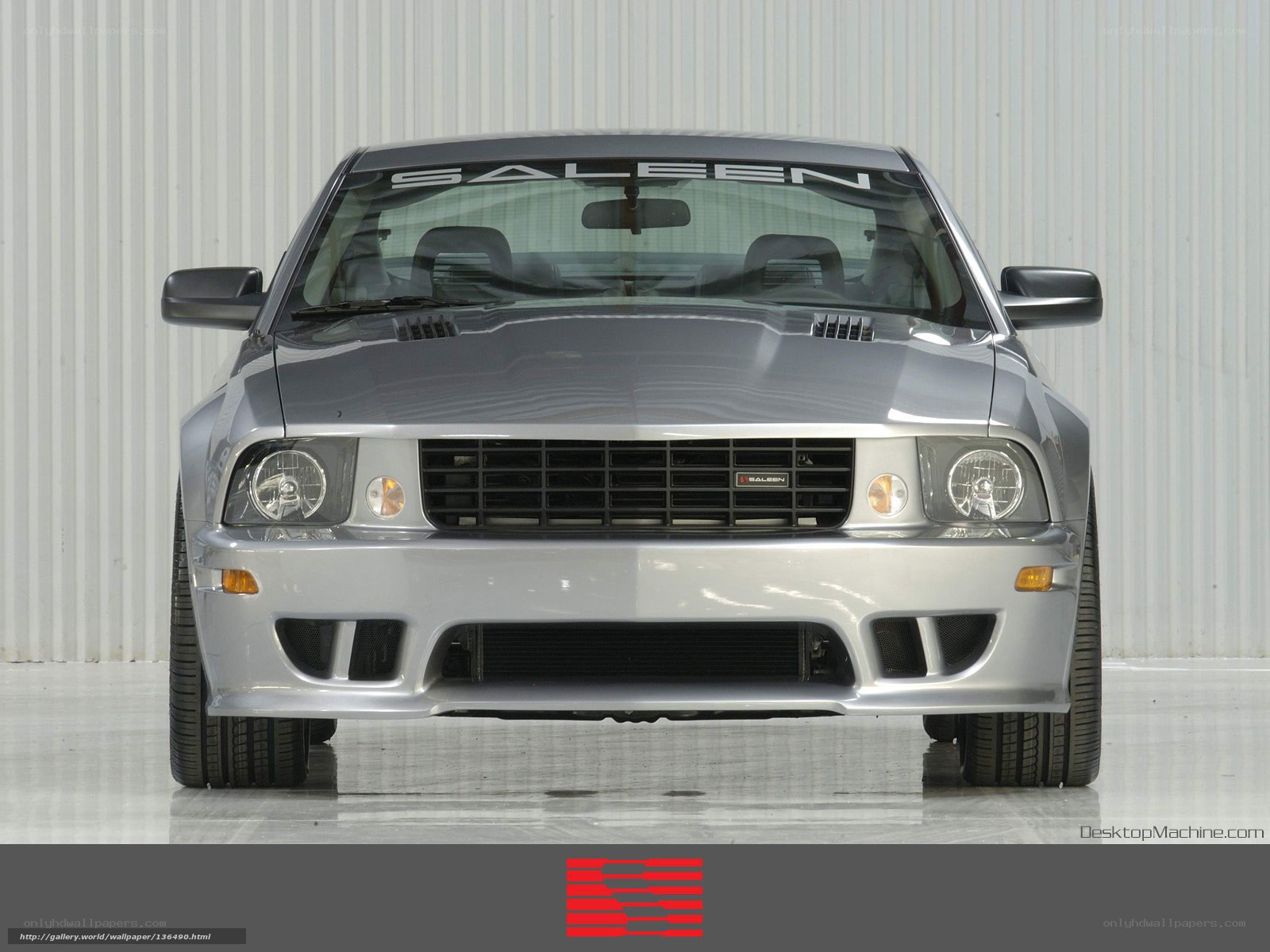 silver saleen car front view