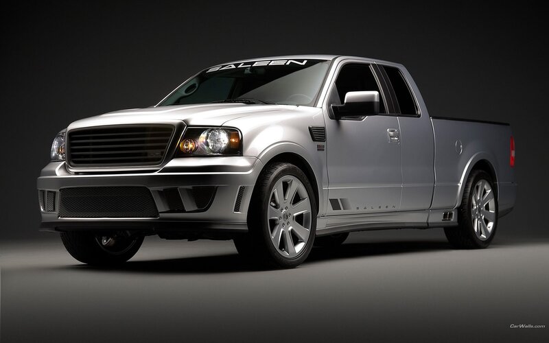 silver saleen pickup truck