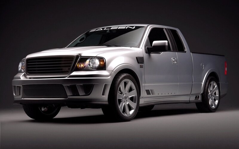 Silver Saleen pickup truck