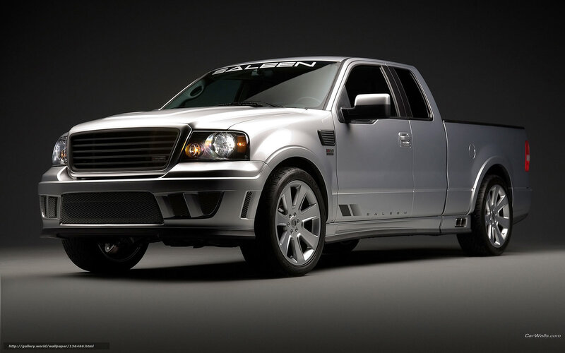 silver saleen pickup truck