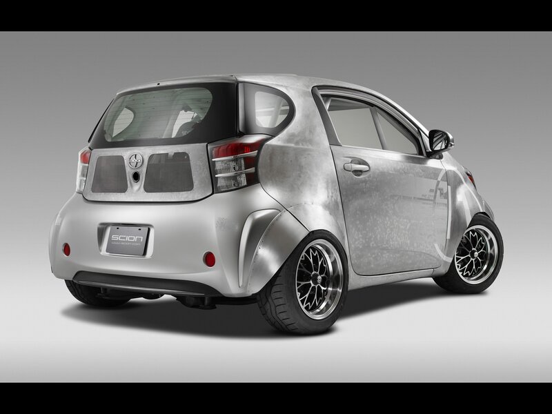 Silver Scion iQ concept car
