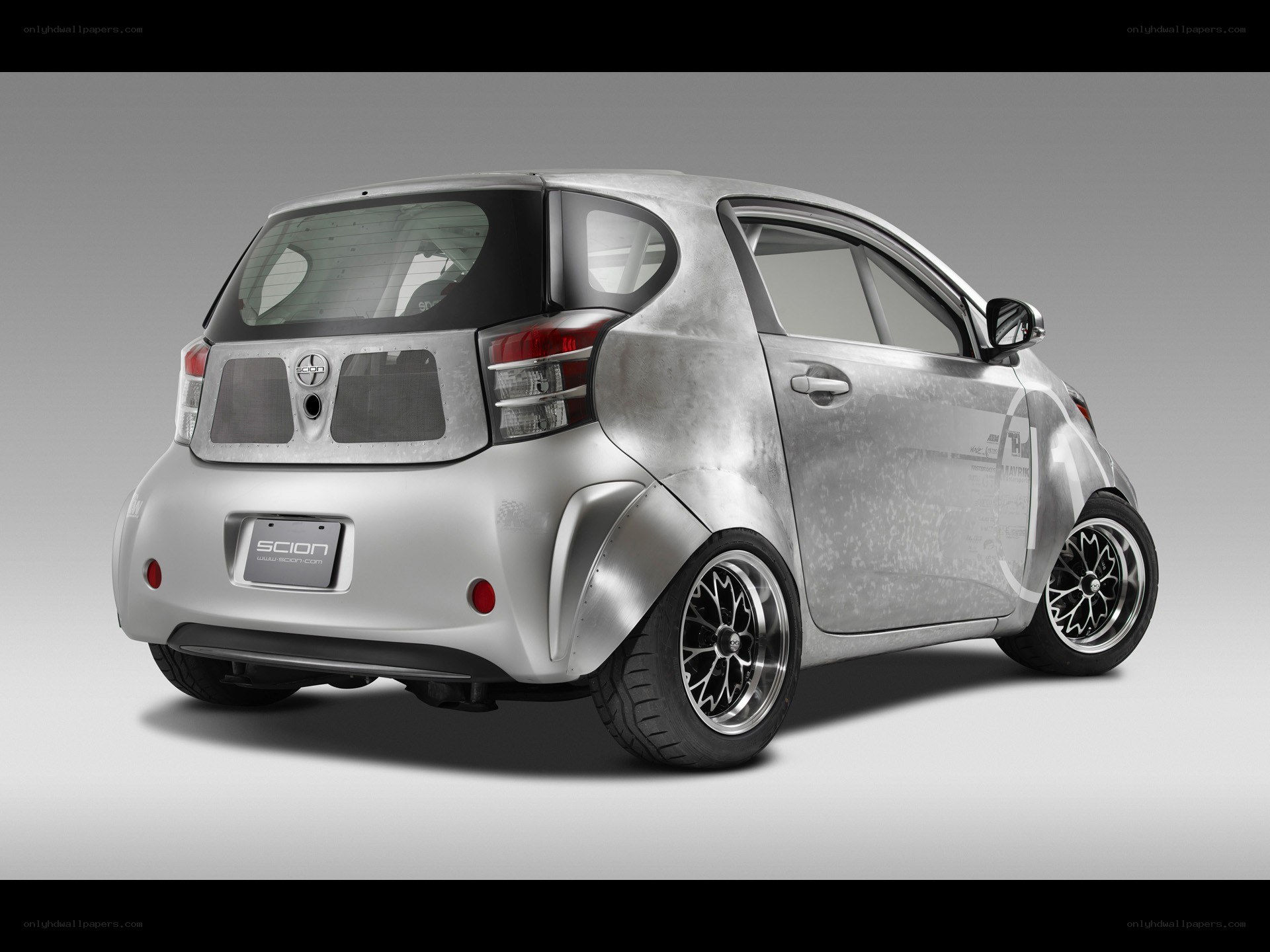 Silver Scion iQ concept car