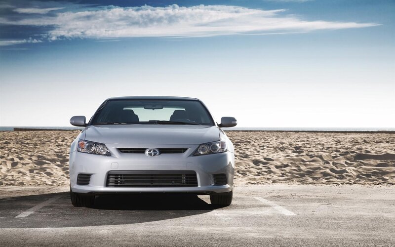 Silver Scion Tc Car — White