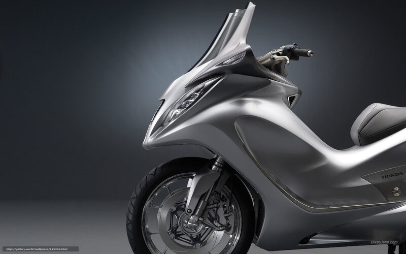 Silver Scooter — Dramatic, Photograph