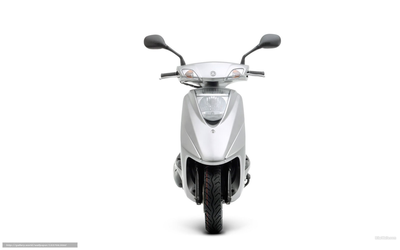 silver scooter front view