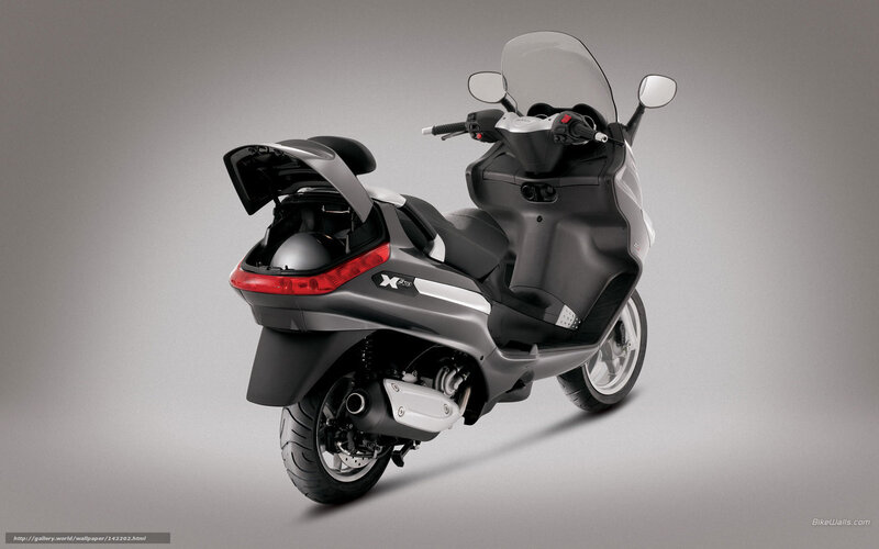 Silver Scooter — Gray, Neutral, Photograph, Helmet