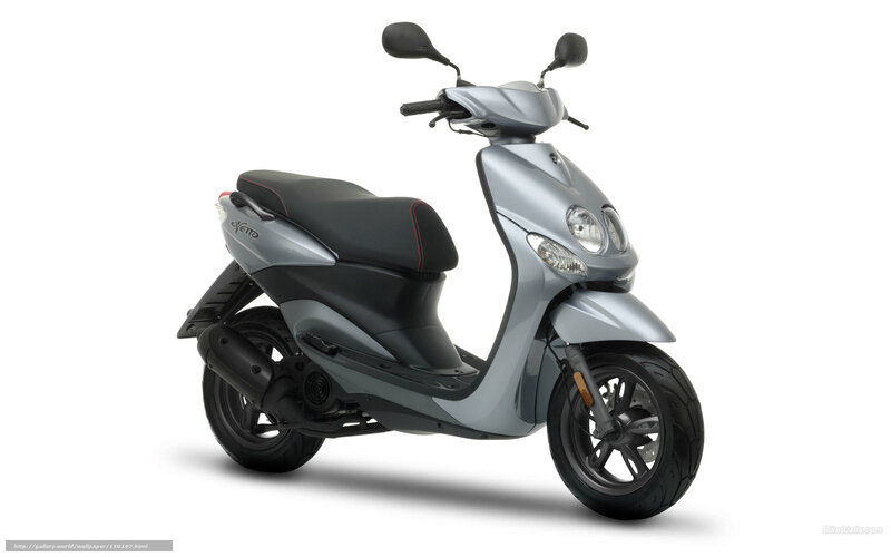 Silver Scooter — Gray, Neutral, Photograph, Seat, Headlight
