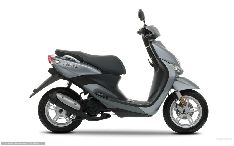 Silver Scooter — Gray, Neutral, Photograph, Seat, Wheel