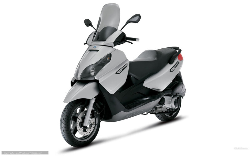 Silver Scooter — Gray, Neutral, Photograph, Windshield, Mirrors