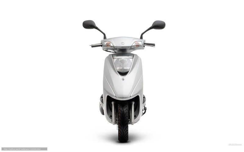 Silver Scooter — Neutral, Photograph, Handlebars, Headlight