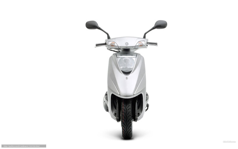 Silver Scooter — Neutral, Photograph, Handlebars, Headlight, Wheel