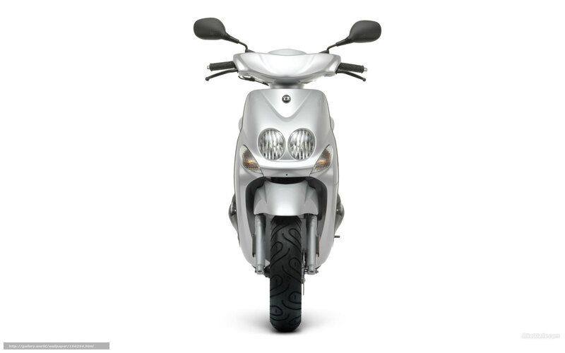 Silver Scooter — Neutral, Photograph, Handlebars, Headlights