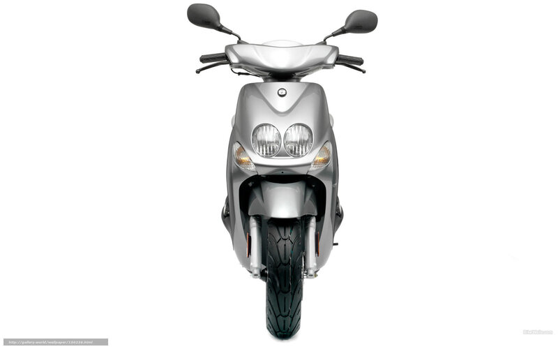 Silver Scooter — Neutral, Photograph, Headlights
