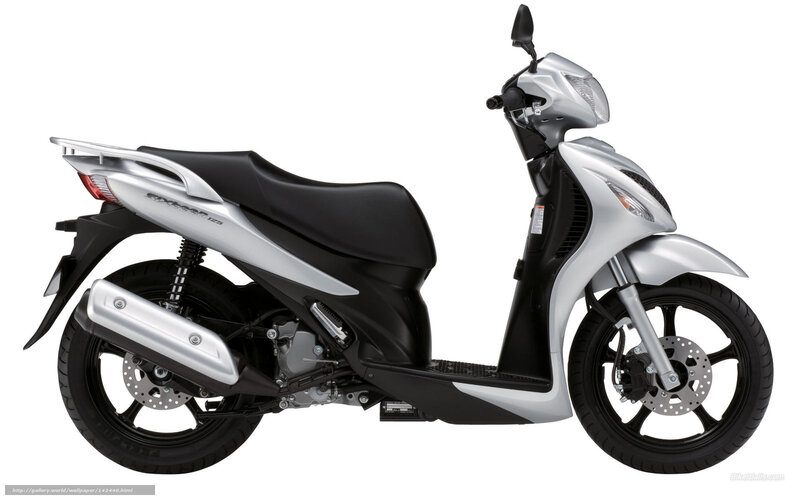 Silver Scooter — Neutral, Photograph, Seat, Exhaust