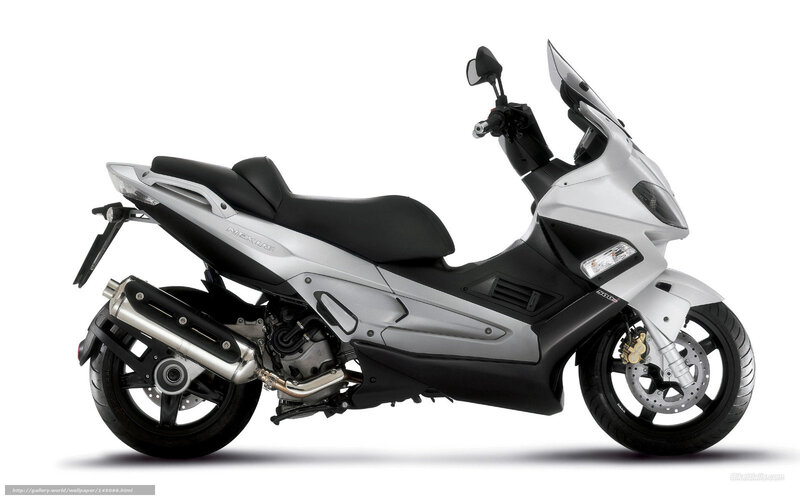 Silver Scooter — Neutral, Photograph, Seat, Exhaust, Windshield