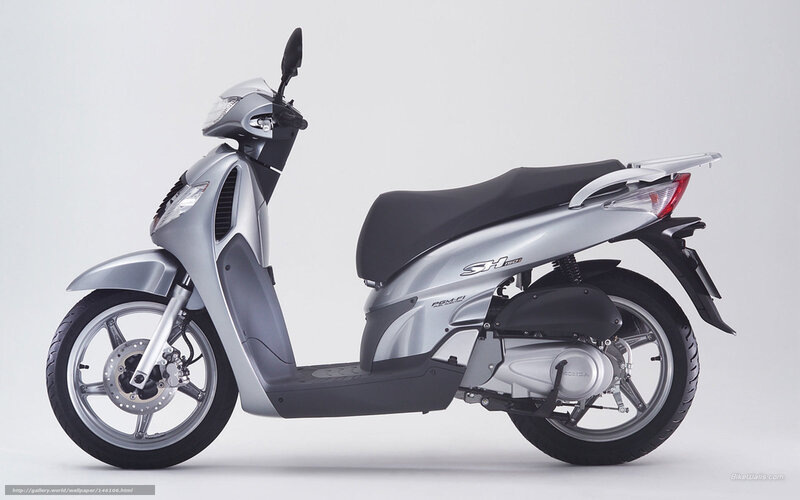 Silver Scooter — Neutral, Photograph, Seat, Headlight