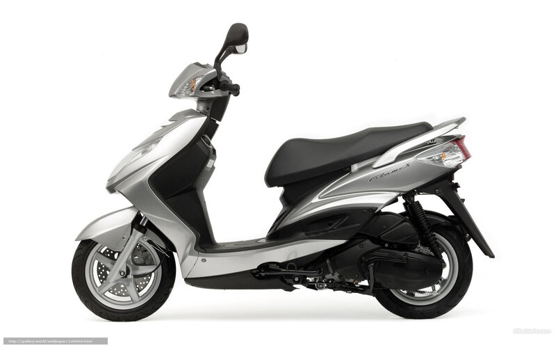 Silver Scooter — Neutral, Photograph, Seat, Headlight, Wheel