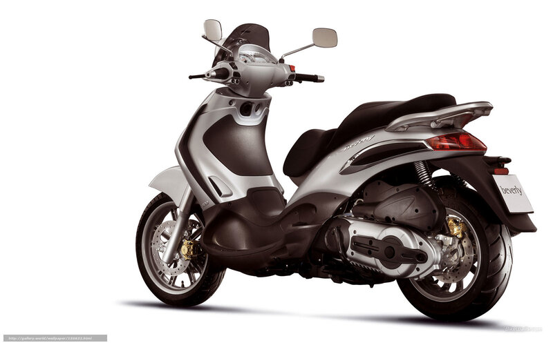 Silver Scooter — Neutral, Photograph, Seat, Mirror, Wheel