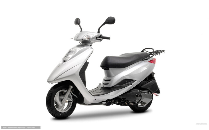 Silver Scooter — Neutral, Photograph, Seat, Mirrors, Rear Rack