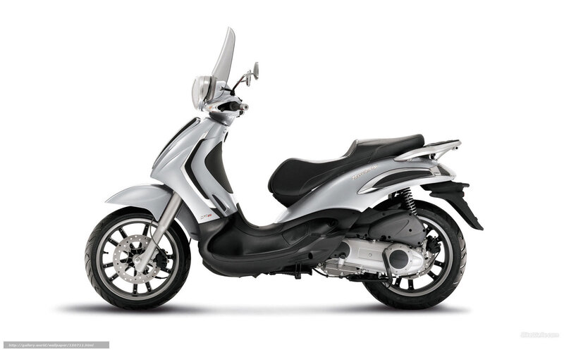 Silver Scooter — Neutral, Photograph, Seat, Windshield, Engine