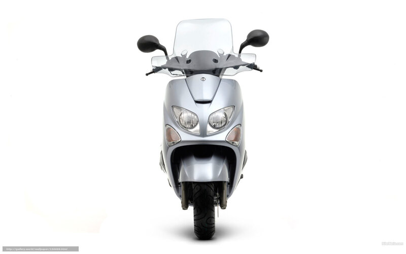 Silver Scooter — Neutral, Photograph, Windshield, Headlights