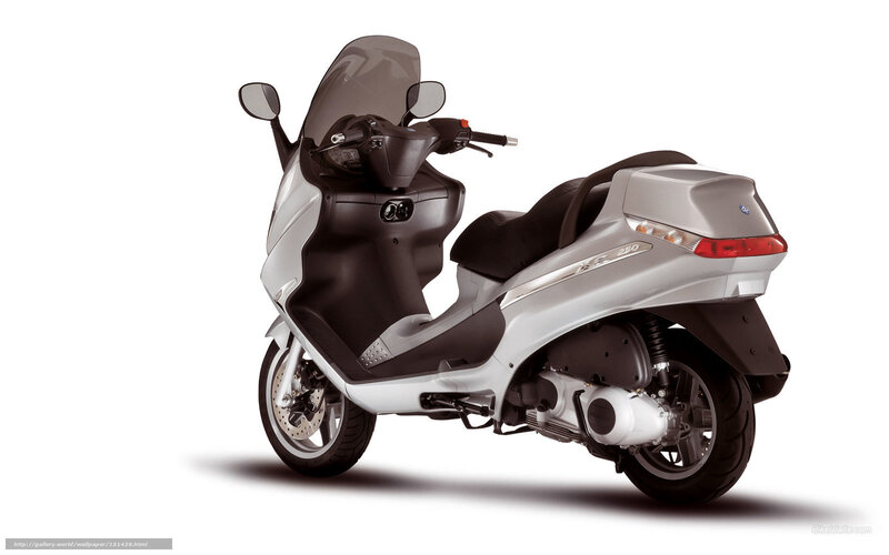 Silver Scooter — Neutral, Photograph, Windshield, Seat, Rear Storage