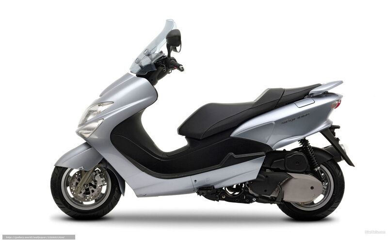 Silver Scooter — Neutral, Photograph, Windshield, Seat, Rearview Mirror