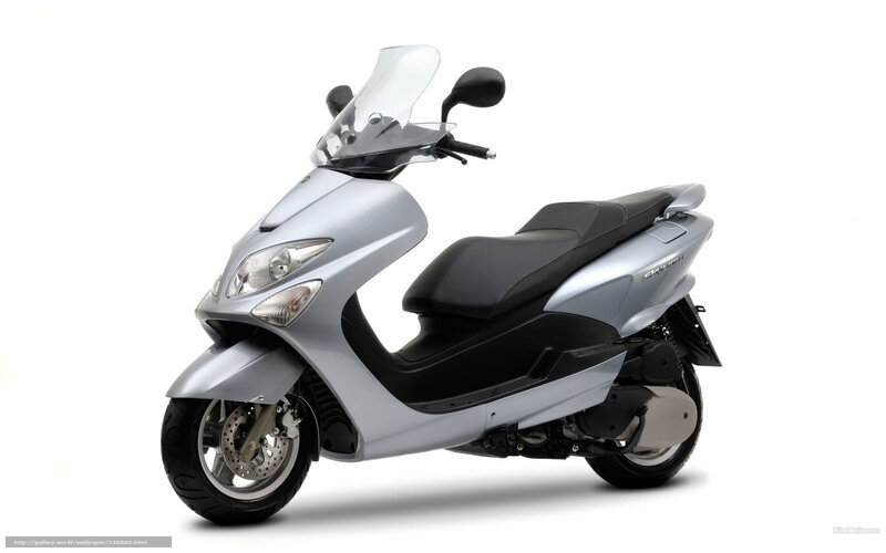 Silver Scooter — Neutral, Photograph, Windshield, Seat
