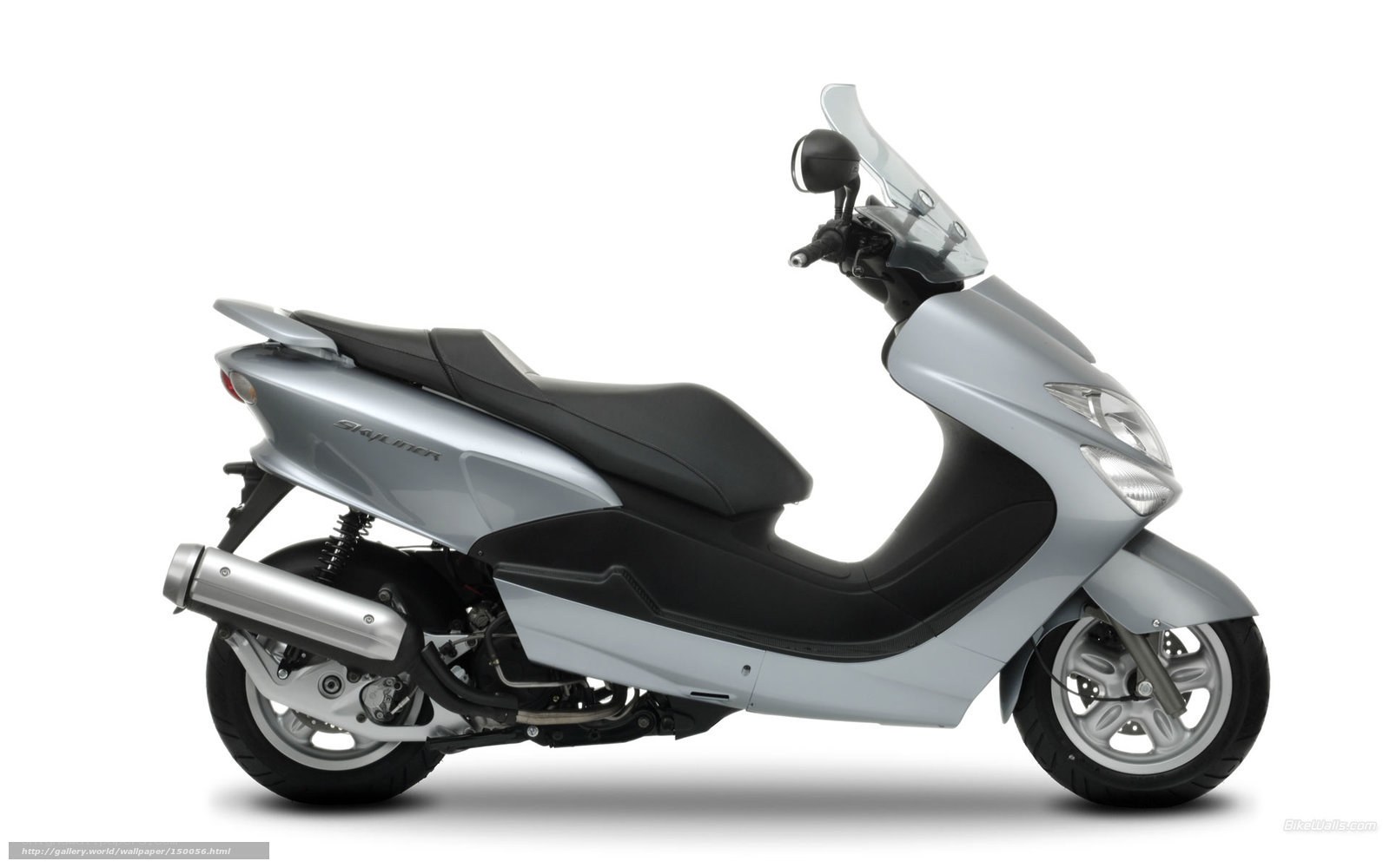 silver scooter side profile