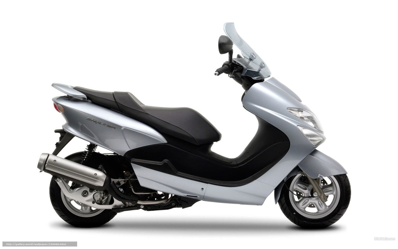 Silver scooter side profile