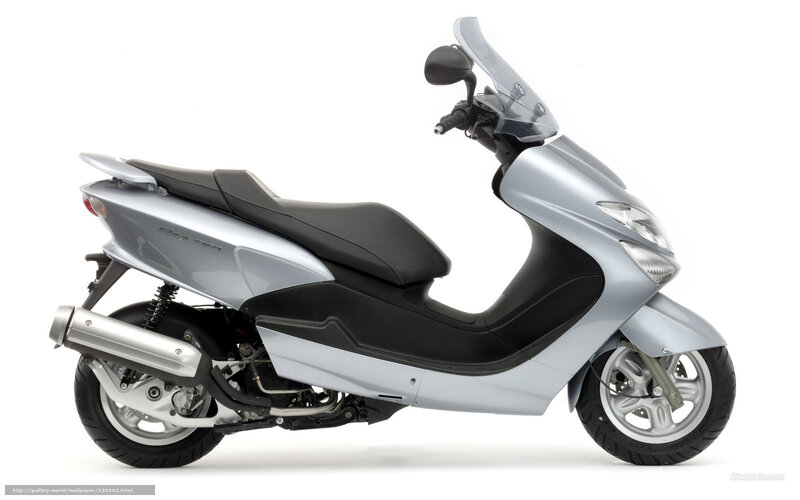 silver scooter side profile