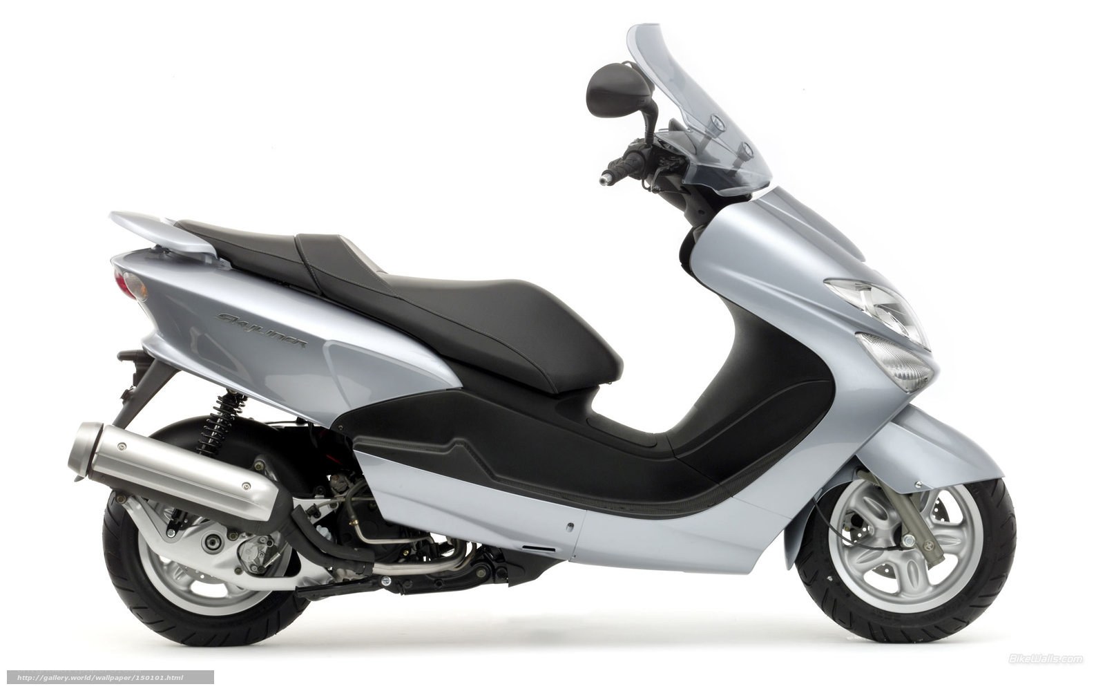 silver scooter side profile