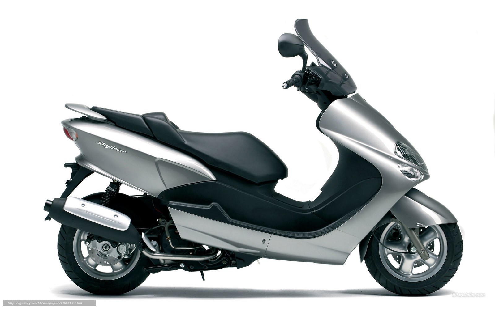 Silver scooter side profile