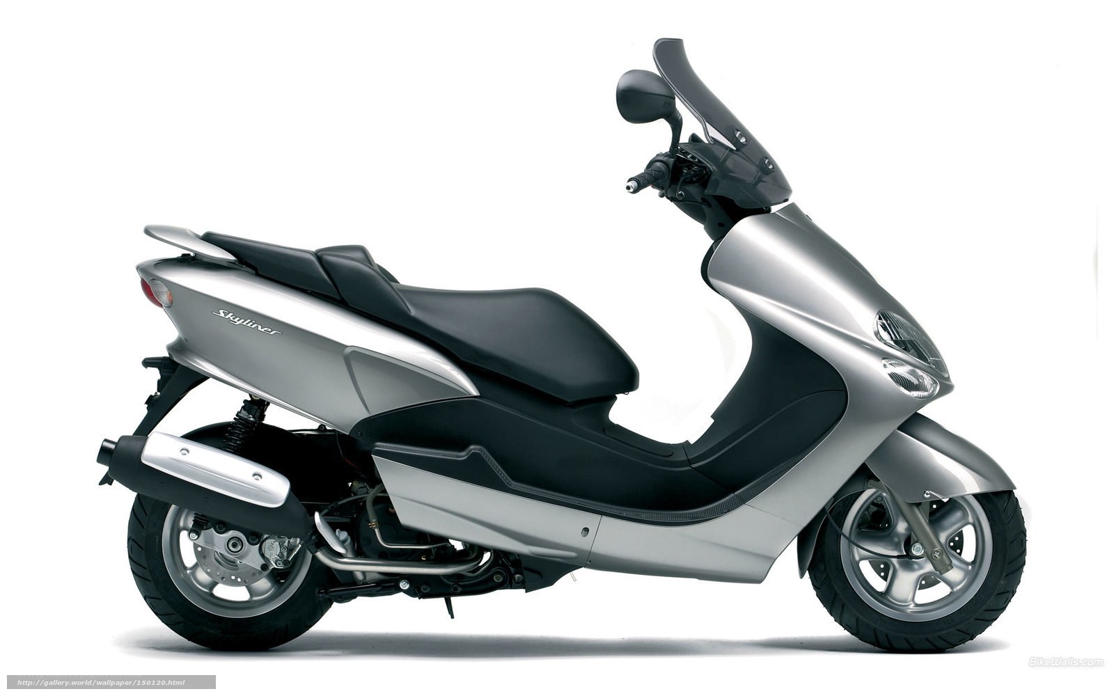 Silver scooter side profile