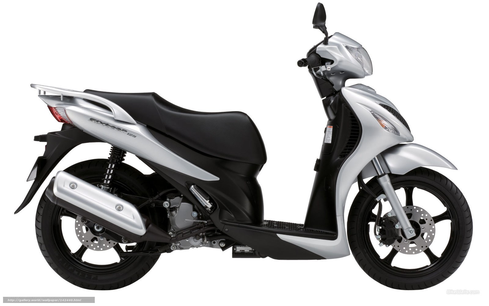 silver scooter side profile